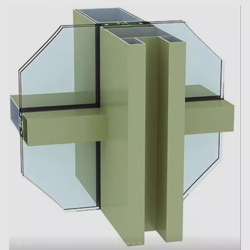 ¿Qué material es el perfil de la pared de la cortina?